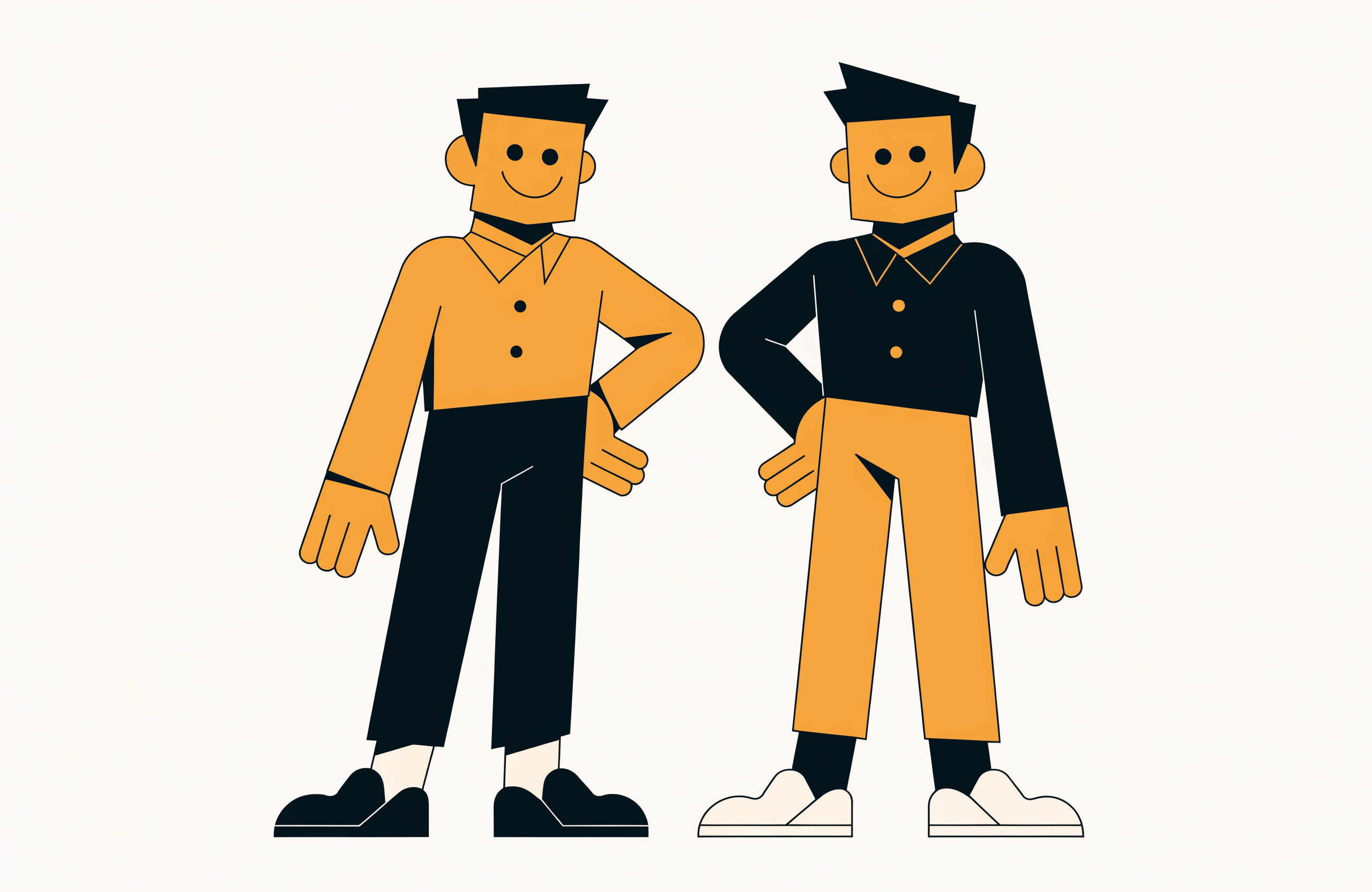 Illustrated placeholder of Deven O'Dell and Dylan Richey, owners of North Star Metal Exchange — to be replaced with a real photo